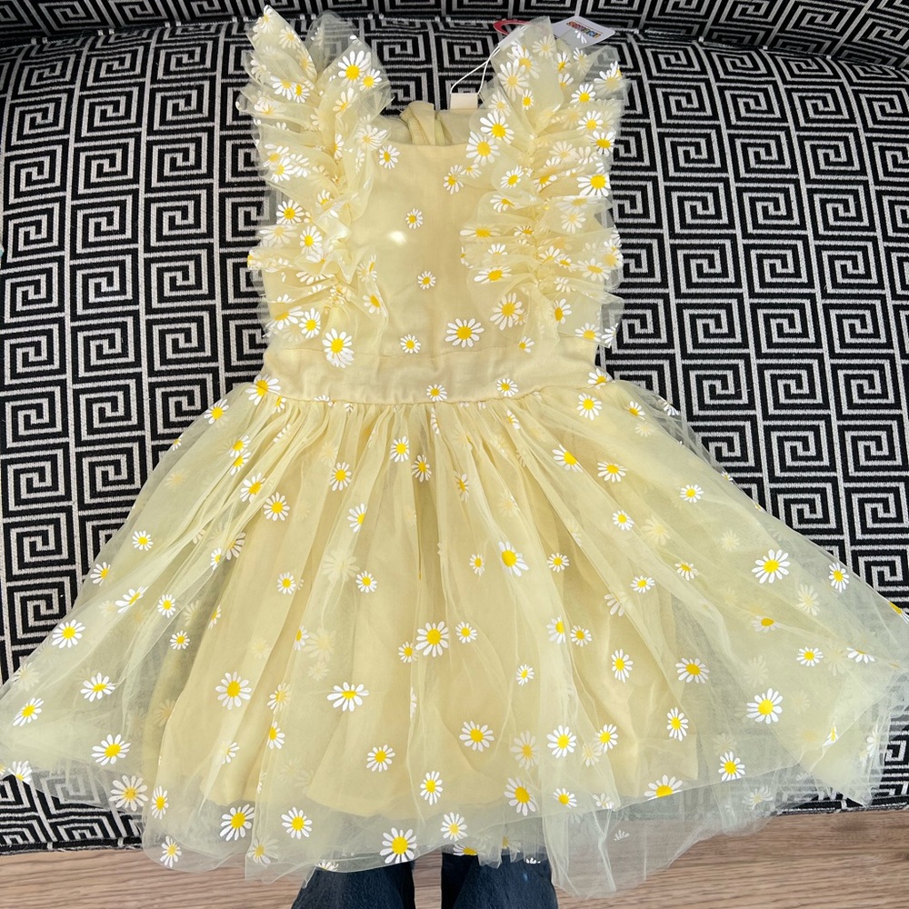 Imekis Girls Confetti Birthday Princess Dress Ruffle Sleeve